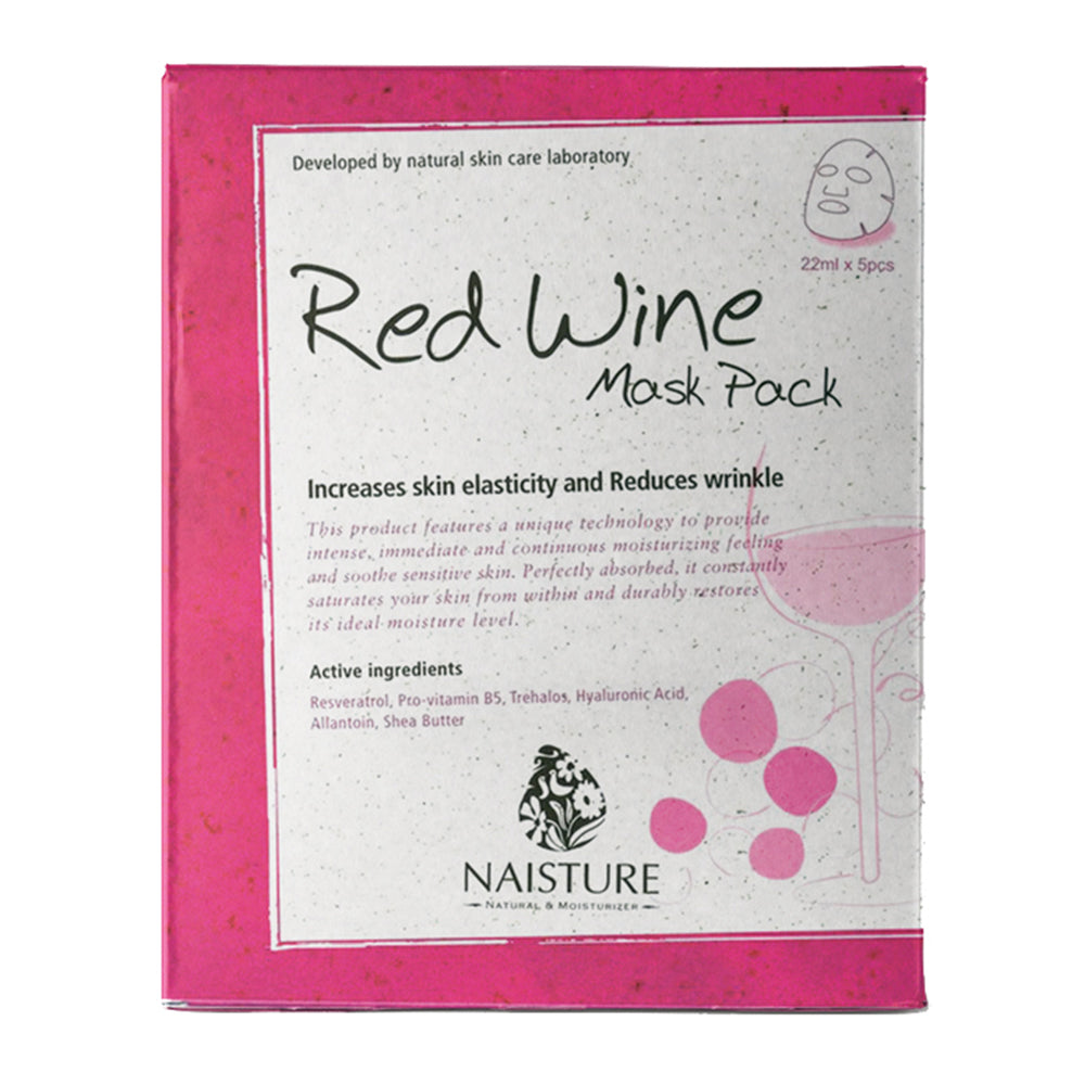NAISTURE RED WINE MASK PACK (5 Sheets)